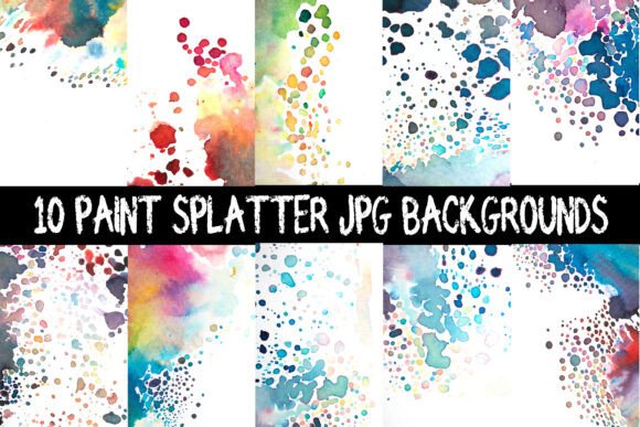 10 Paint Splatter JPG Ink Backgrounds: Unleash Creative Energy