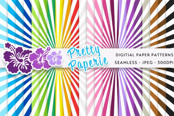 22 Sunburst Digital Paper Backgrounds: Instant Radiance for Your Designs