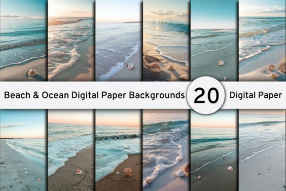 Beach & Ocean Digital Paper Backgrounds: Your Creative Foundation