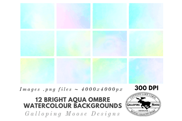 Bright Aqua Ombre Watercolor Backgrounds: A Designer's Fresh Take
