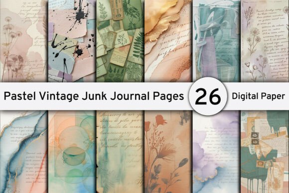 Creating Beautiful Designs with Pastel Vintage Junk Journal Backgrounds