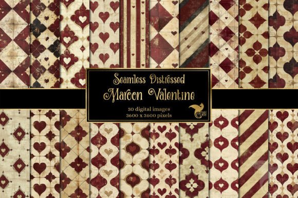 Distressed Maroon Valentine Backgrounds: A Vintage Touch for Modern Projects
