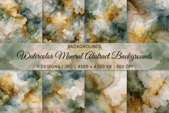 Earthy Watercolor Abstract Backgrounds for Modern Design