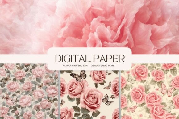 Flower Backgrounds Wall Art Wallpaper_85: A Floral Digital Design Asset