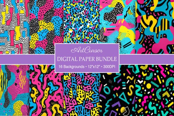 Geometric Retro 80s Memphis Backgrounds: Injecting Fun Into Modern Design
