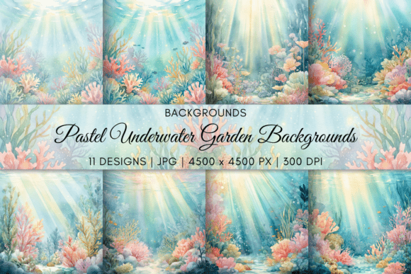 Pastel Underwater Garden Backgrounds: A Soothing Visual Toolkit