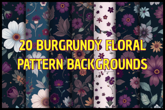 The Rich Allure of 20 Burgundy Floral Pattern Backgrounds