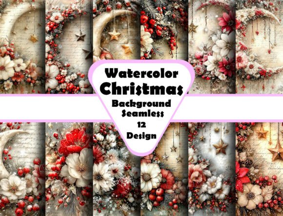 Warm Winter Memories: Junk Journal Backgrounds