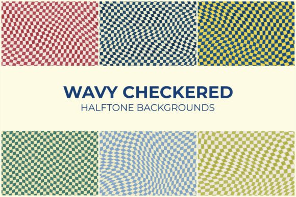 Wavy Checkered Halftone Backgrounds: Injecting Motion into Design