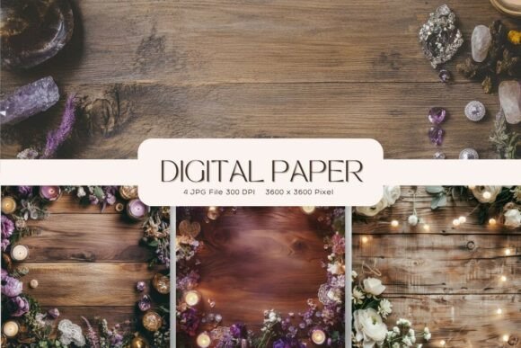 Wooden Florals Texture Backgrounds_16: A Designers' Secret